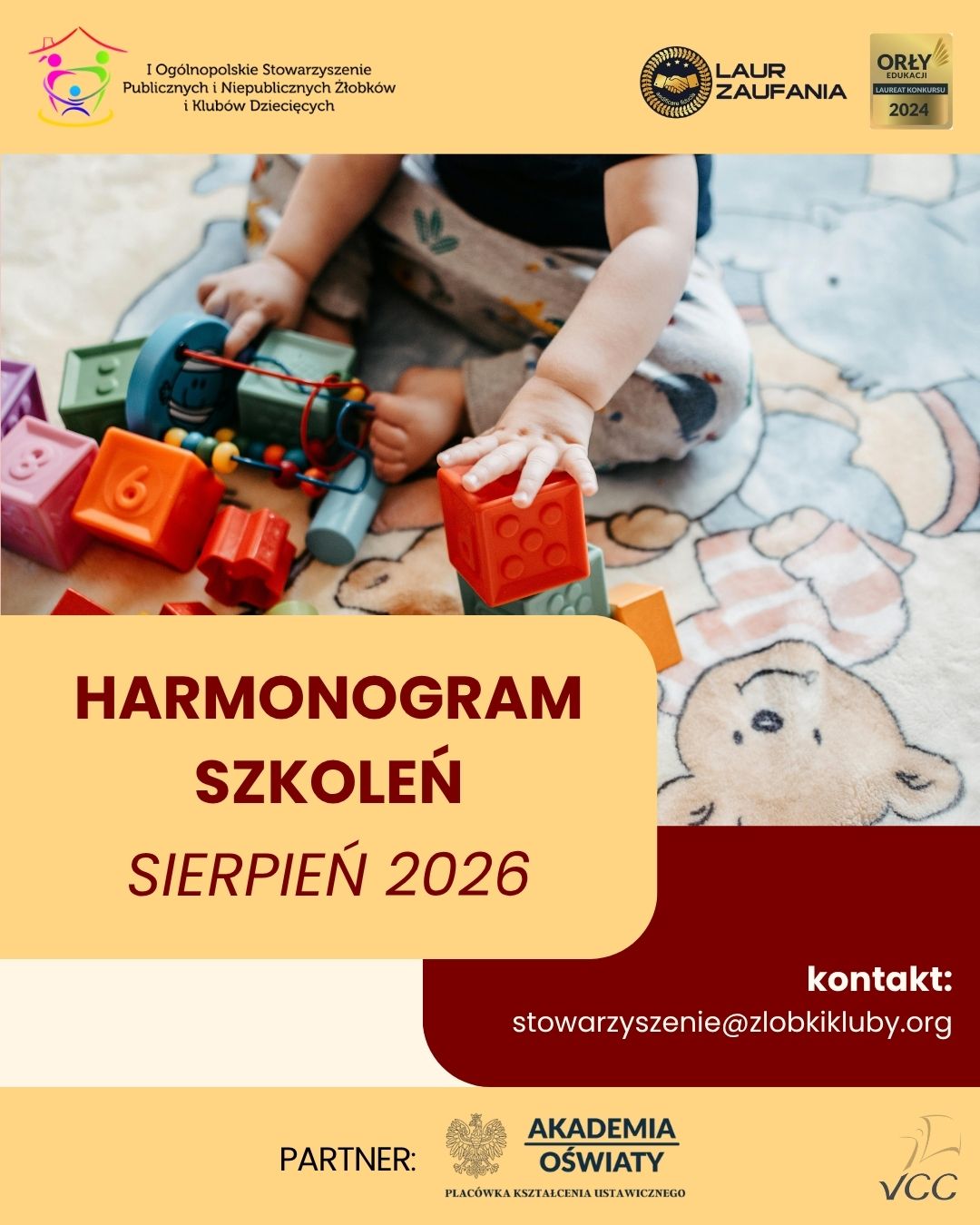 Harmonogram szkoleń Sierpień